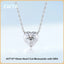 EWYA Luxury 4CT 10*10mm Heart Cut D Color Moissanite Pendant Necklace for Women S925 Silver Pass Diamond Test Chain Necklaces