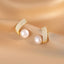 Vintage Shiny Crystal Pearl Earrings For Women Golden Handmade Twist Korean Fashion Jewelry 2023 Trendy Cubic Zirconia Earring