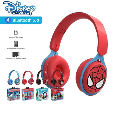 New Disney Marvel Steel Mickey Wireless Earphones Blutooth Surround Stereo Foldable Earphones Laptop Earphones with Microphone