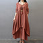 Women Elegant Linen White Dresses Bohemia Layering Vintage Robe Long Sleeve Loose Long Dress Oversized Female Autumn Vestidos