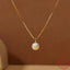 925 Sterling Silver Light Luxury 18k Gold Plating Shell Imitation Pearl Pendant Necklace Women Fashion Clavicle Chain Jewelry