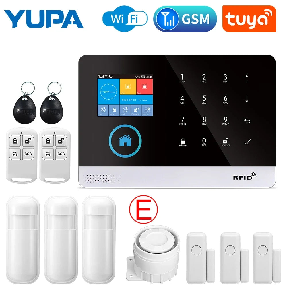 GSM Home Alarm System With WiFi Wireless Motion Sensor Detector Burglar Alarm Garden Home Alarm Alarmas De Seguridad Para Casa