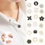 5/10Pcs Free Sewing Pearl Rhinestone Button Brooches Pins Prevent Exposure Buttons Badge Coat Clothes Cufflink Shirt Button Set
