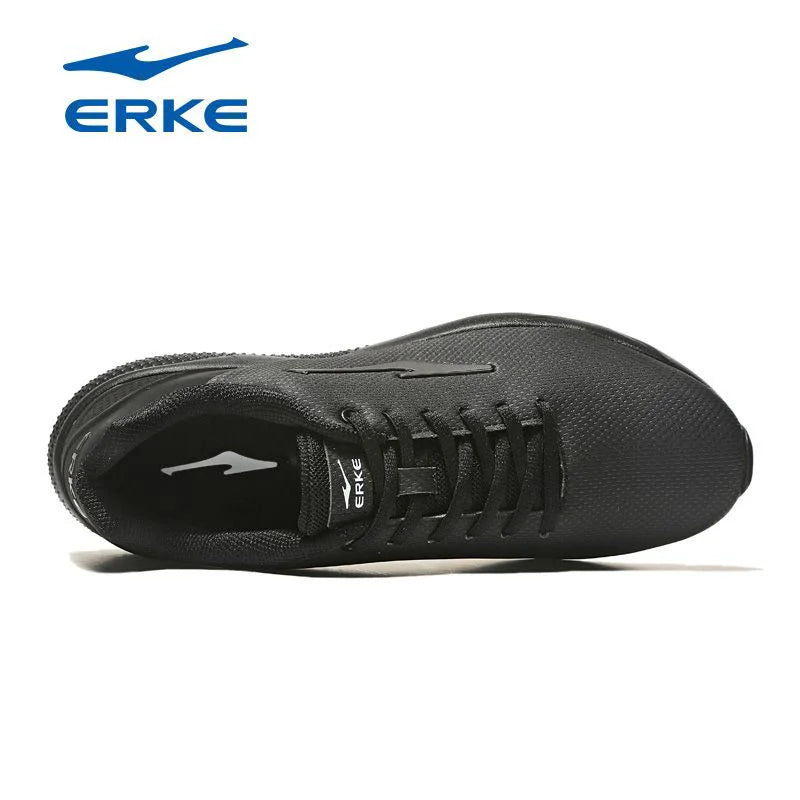 Original Erke Men Sports Shoes 2023 Autumn Leather Waterproof Simple Versatility Lightweight Soft Sole Black Casual Sneakers