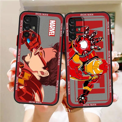 Marvel Iron Man Avengers Cool Phone Case For Samsung A53 A52 A33 A32 A51 A71 A21S A13 A73 A50 A22 A12 A72 5G Frosted Translucent