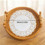 Rattan Bread Storage Woven Snacks Fruit Round Tray