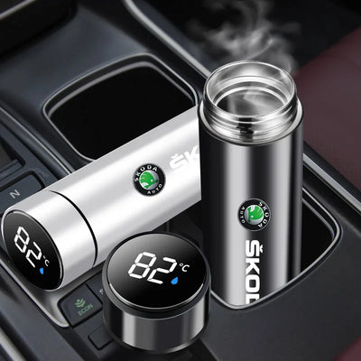 Thermos Vacuum Flask Stainless Steel Large Capacity For Skoda Octavia Fabia Kamiq Kapoq Kodiaq Rapid SCALA Superb A5 A7 RS Yeti