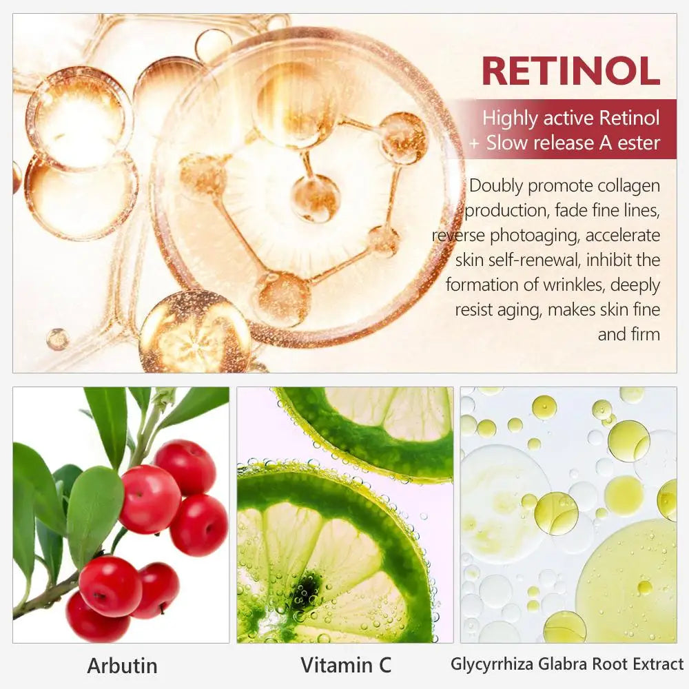 Retinol Face Cream Anti-Aging Remove Wrinkle Firming Lifting Whitening Brightening Moisturizing Cream Facial Skin Care