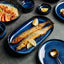 Blue Kiln Transformed Ceramic Tableware Dinner Plates Set Dish Kitchen Dishes Plate Sets Charger Eat Dining Bar Home Garden