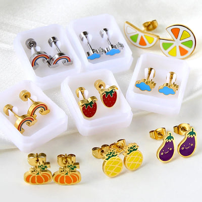 2023 Trend Earrings For Women Girls Flower Cute Gold Silver Color Fashion Jewelry Accessories Press Brinco Gift Wholesale