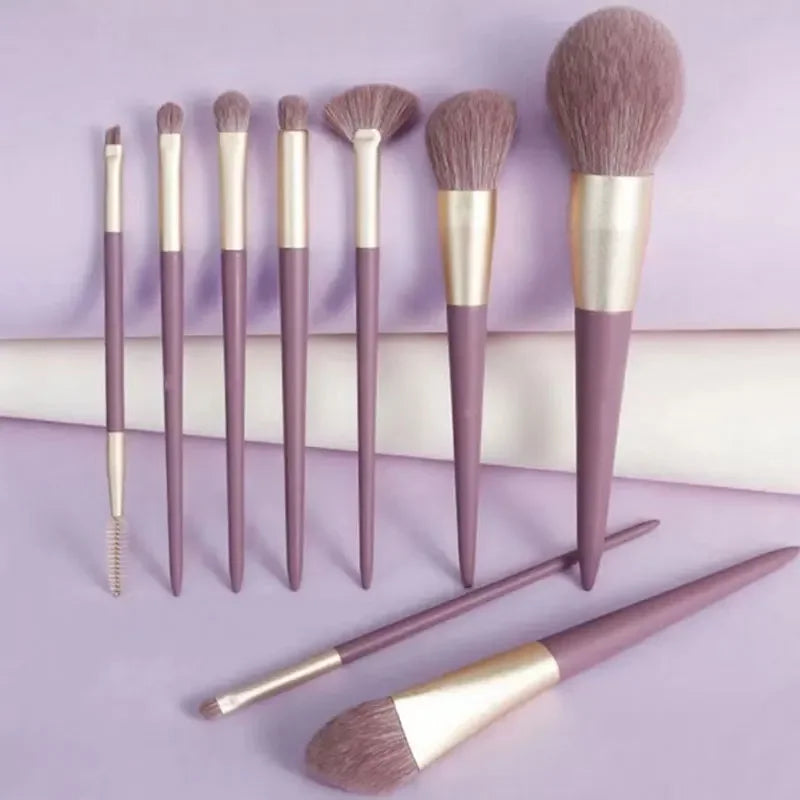 9 PCS Makeup Brush Set Free Shipping Soft big hair Eyeshadow Foundation Concealer Contour brush Women Cosmetic make up kits