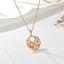 SYOUJYO Shiny Green Natural Zircon Pendant Necklace For Women Fine Jewelry 585 Rose Gold Color Luxury Accessories Gift