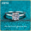 EWYA Classic D Color 4 Prong 0.5-2CT Moissanite Rings For Women Fine Jewelry S925 Sterling Silver Diamond Ring Wedding Band Gift