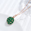 Kinel Unusual Full Sparkling Green Natural Zircon Pendant Necklace for Women Luxury 585 Rose Gold Color Party Daily Fine Jewelry