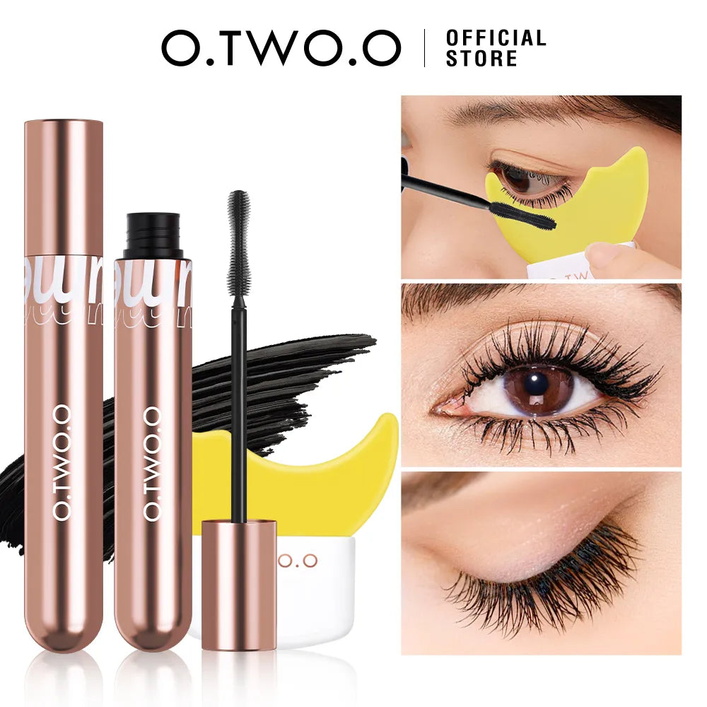 O.TWO.O Mascara 4d Silk Fiber Mascara Waterproof Extra Volume Smudge-proof Curling Lengthening Eyelash Extension Eye Makeup Tool