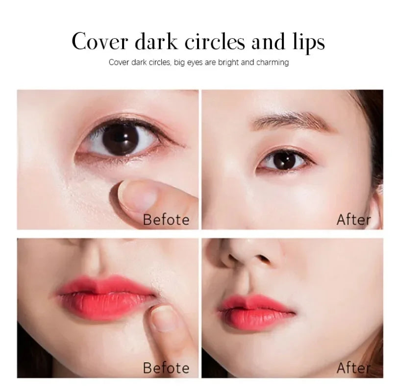 Colorful Facial Concealer Moisturizing Skin Concealer Cream Base Foundation Cover Dark Circle Facial Maquiagem Women 2023