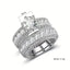 2pcs Exquisite Fashion Couple Pair Wedding Ring Micro Set Zircon Shining High Grade Handicraft