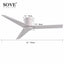 Modern White black Ceiling Fans Without Lights Aluminum Blade ceiling Fan With Remote Control Ventilador De Techo 220V