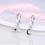 Trend Stud Earring for Women Fashion Daisy Flower Geometric Round Circle Shape Earrings Stud Female Silver 925 Zircon Jewelry