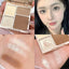 Matte Highlighter Palette Face Shading Grooming Powder Makeup 3D Nose Contouring Glow Brighten Contour Shimmer Powder Cosmetic