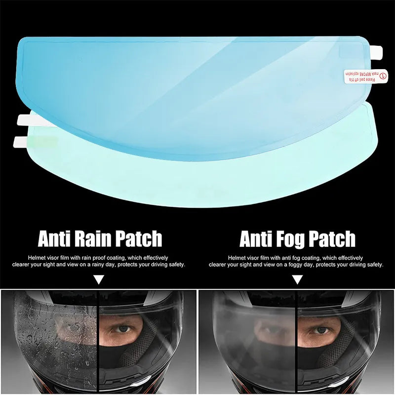 Universal Helmet Clear Rainproof Film Anti-Fog Film Helmet Lens Nano Coating Sticker Motorcycle Rainy Safety Driving Accessories