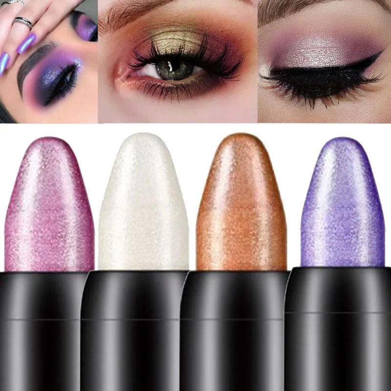 Pearlescent silkworm eyeshadow pen lasting waterproof and not blooming Shiny pearlescent gel pen 16 color eye shadow pen