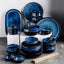 Blue Kiln Transformed Ceramic Tableware Dinner Plates Set Dish Kitchen Dishes Plate Sets Charger Eat Dining Bar Home Garden