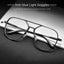 Pure Titanium Ultra-light Double Beam Large Glasses Frame Men Pilot Decorative Eyewear Prescription Myopia Optical Eyeglasses