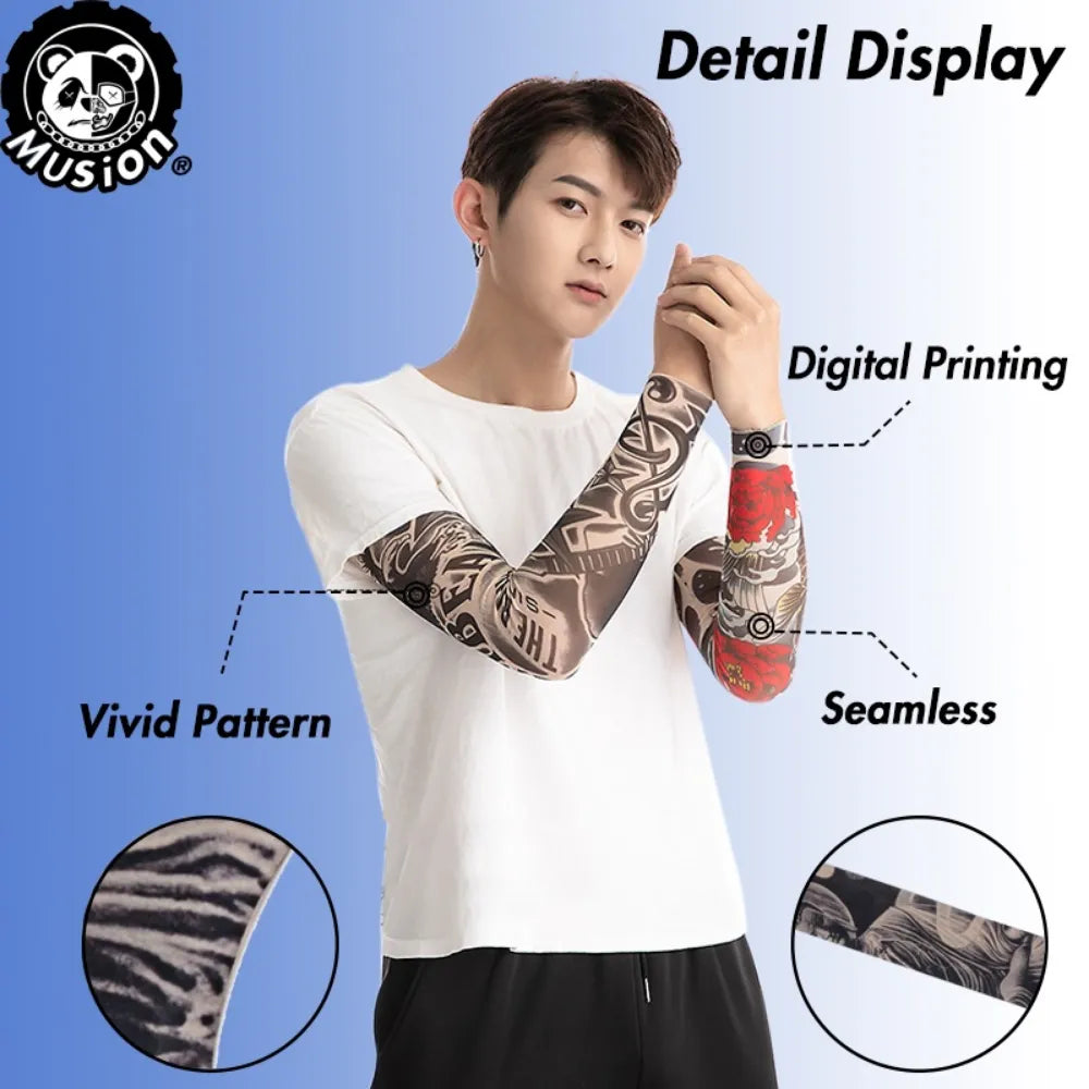 Anti UV / Dust Arm Tattoo Sleeves Hand Sock for Fishing Motorcycle Bicycle Outdoor Sport Unisex 01