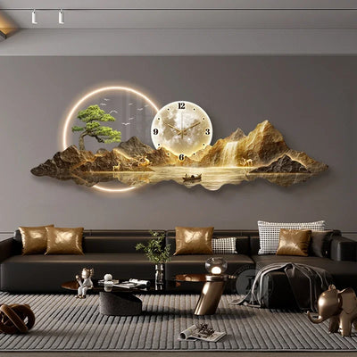 Design Luxury Wall Clocks Living Room Led Aesthetic Minimalist Wall Watch Silent Fashion Nordic Horloge  Home Decoration