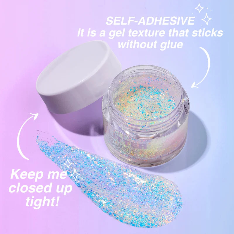 Jelly Eye Glitter Nail Hair Body Face Glitter Gel Art Flash Loose Sequins Cream High Gloss Festival Makeup Laser Glitter Shining