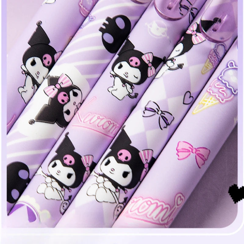 5pcs Kawaii Sanrio Gel Pen Kuromi Melody Hello Kitty Cinnamoroll Pressing Gel Pen for Girls Students School Supplies Stationery