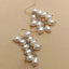 cultured white rice pearl danlge 925 silver hook earrings