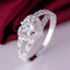 925 Sterling Silver Ring Jewelry Fine Noble for Women Lady Wedding Party CZ Stone Women Shiny Crystal  Wholesale