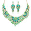 Vintage Necklace Set Women's 2-piece Set Leaves Flowers Exaggerated Bridal Accessories