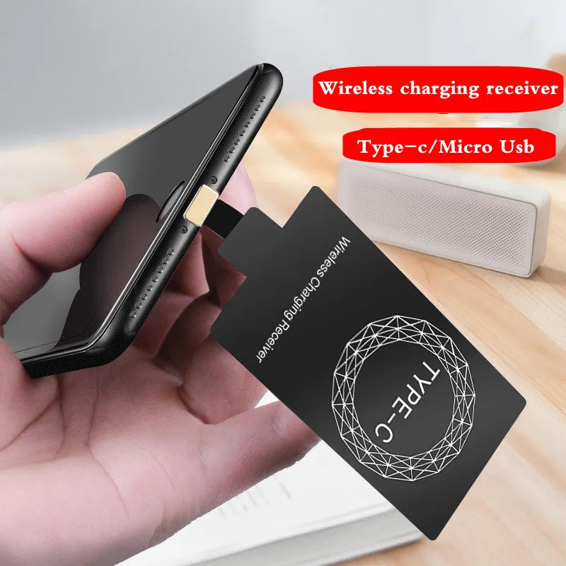 Qi Wireless Charger Receiver Support Type C  MicroUSB Fast Wireless Charging Adapter For iPhone5-7 Android phone Wireless Charge