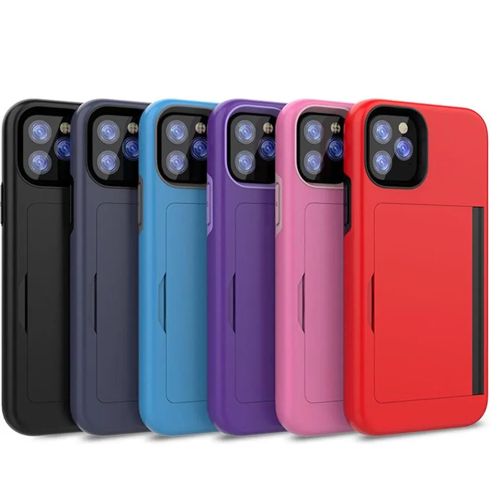 Candy Color Case For iPhone 14 13 12 11 Pro  7 8 Plus 6 6s X XS MAX XR Case Armor Card Slot Cover for iPhone 11 11Pro 11Pro Max