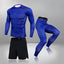 Men Fitness Workout Tights Mens Compression Sets Tracksuit Shorts Sports Suits Jogging Shirt Running Set Rashgard Gym Clothing