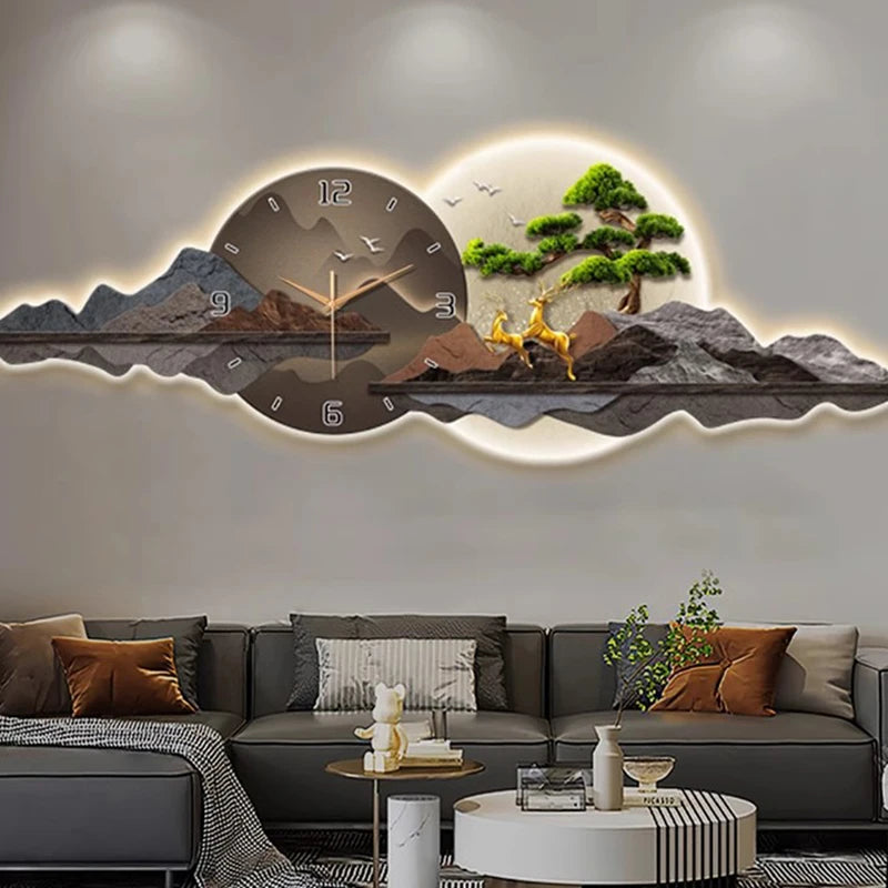 Luxury Digital Wall Clocks Living Room Nordic Art Mural Modern Led Wall Watch Creative Silent Horloge Murale Home Decoration