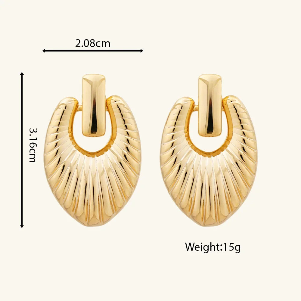 Factory Wholesale Jewelry Classic Round Irregular Textured 18K Gold Plated Brass Pendant Necklace Wholesale