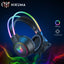 ONIKUMA X15 Pro Over-Ear Headphones Gaming Headset Wired Cancelling Earphones Pink Cat Ears Rgb Light With Mic For PC PS4