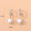 2pcs Rhinestone Decor Faux Pearl Drop Earrings