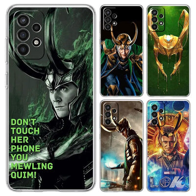 Transparent Marvel Loki Silicone Case for Samsung Galaxy A13 A12 A32 A41 A31 A72 A73 A52 A71 A22 5G A51 A21s A11 A23 4G A53 bag