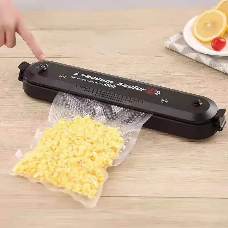 2022 Kitchen Vacuum Food Sealer 220V/110V Automatic Commercial Household Food Vacuum Sealer Packaging Machine Include 10Pcs Bags