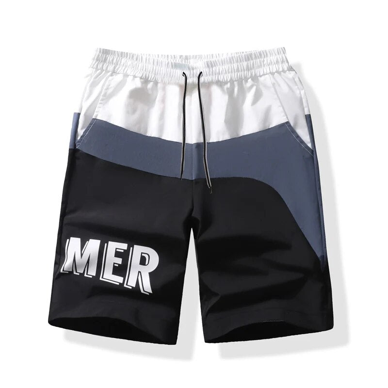 2023 Summer Men Beach Shorts Patchwork Printing Fashion Brand Casual Shorts Quick Drying Swimming Trunks Bermuda Shorts for Male