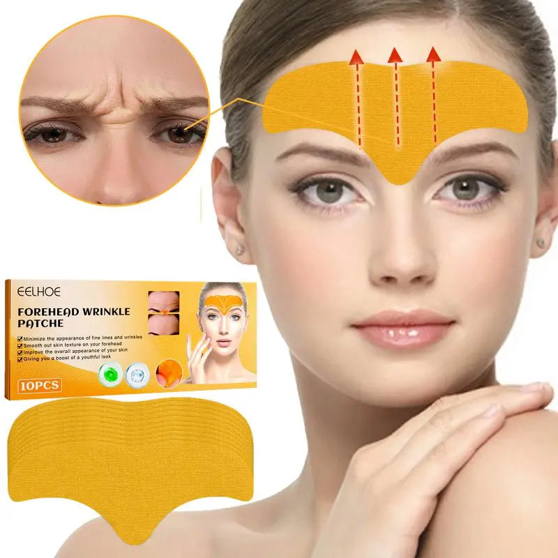 EELHOE Anti-wrinkle Forehead Line Removal Gel Patch Firming Mask Frown Lines Face Skin Care Stickers Anti-aging Collagen Natural