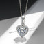 S925 Sterling Silver Zircon Women's Heart-Shaped Full Diamond Short Clavicle Chain Simple Love Pendant Necklace