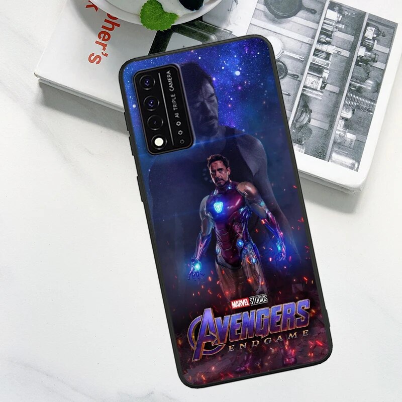 Marvel Iron Man Mech For T-Mobile REVVL V+ 5G 4 REVVL V Plus 5G 4+ Black Phone Case Shockproof Soft Silicone Cover Capa