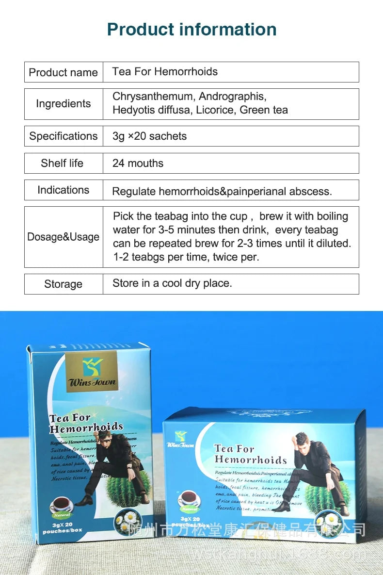 Tea for Hemorrhoids Natural Shennongjia Pure Natural Herbs Scientific Mining and Organizing on The Basis of Folk Prescripitions