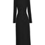 ZJYT Runway Autumn Midi Dresses for Women 2023 Elegant Black Green Vestidos Long Sleeve Straight Party Robe Femme Plus Size XXL